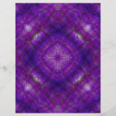 Purple Serene Gardens Scrapbook Paper 2-Sided Page (正面)