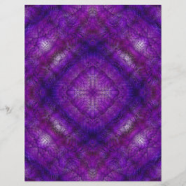 Purple Serene Gardens Scrapbook Paper 2-Sided Page