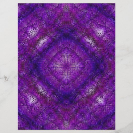 Purple Serene Gardens Scrapbook Paper 2-Sided Page (正面)