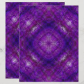 Purple Serene Gardens Scrapbook Paper 2-Sided Page (正面/裏面)
