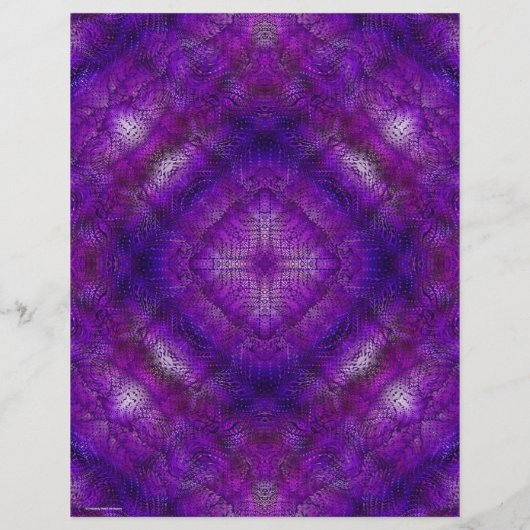 Purple Serene Gardens Scrapbook Paper 2-Sided Page (裏面)