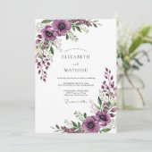 Purple Serene Meadow Wedding 招待状 (スタンド正面)