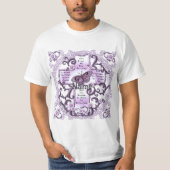 Purple Serenity Prayer Cross Tシャツ (正面)