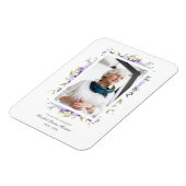 Purple Shades Garland In Loving Memory Photo マグネット (左側)