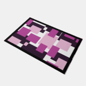 Purple Shapesテクスチャ ドアマット (アングル)