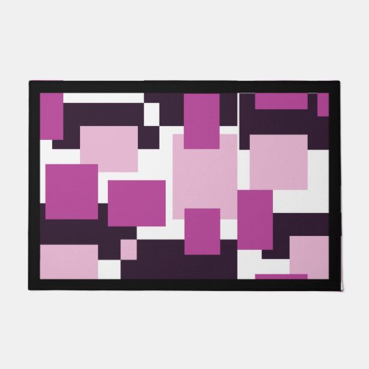 Purple Shapesテクスチャ ドアマット (正面)