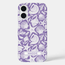 Purple Shells Personalized iPhone 16ケース