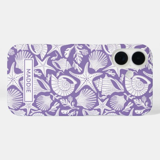 Purple Shells Personalized Case-Mate iPhoneケース (裏面 (横))