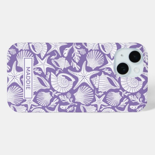 Purple Shells Personalized Case-Mate iPhoneケース (裏面 (横))