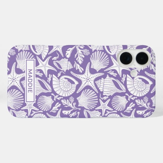 Purple Shells Personalized Case-Mate iPhoneケース (裏面 (横))