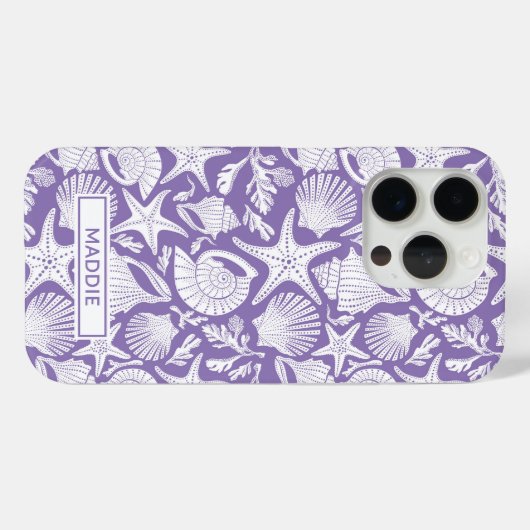 Purple Shells Personalized Case-Mate iPhoneケース (裏面 (横))
