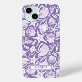 Purple Shells Personalized iPhone 15 Miniケース