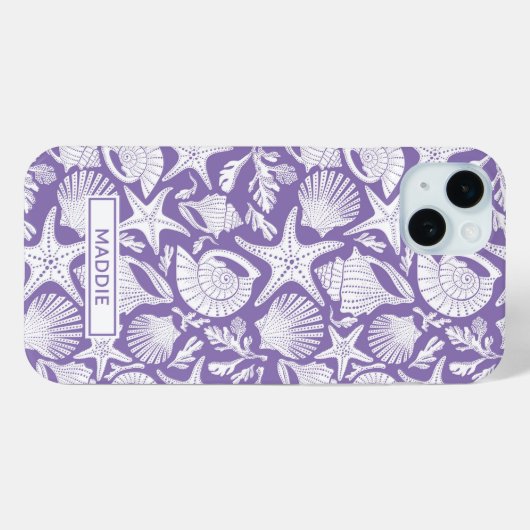 Purple Shells Personalized Case-Mate iPhoneケース (裏面 (横))