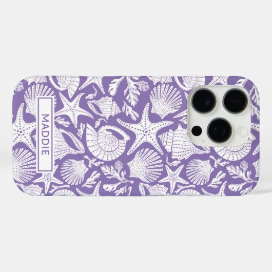 Purple Shells Personalized Case-Mate iPhoneケース (裏面 (横))