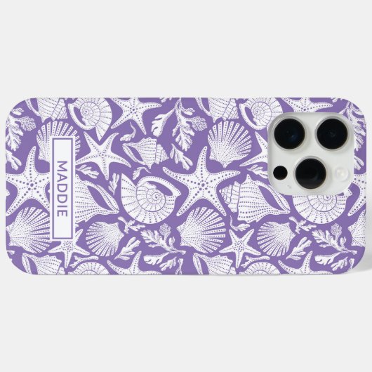 Purple Shells Personalized Case-Mate iPhone Case iPhoneケース (裏面 (横))