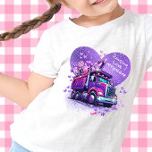 Purple Silly Dump Truck Valentine  Tシャツ