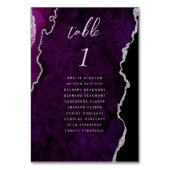 Purple Silver Agate Wedding テーブルナンバー (正面)