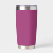 Purple Silver Patriotic American Flag Script Name 保温保冷タンブラー (背面)