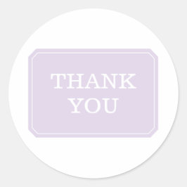 Purple Simple Thank エレガント You Stickers ラウンドシール