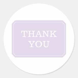 Purple Simple Thank エレガント You Stickers ラウンドシール