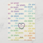 Purple Six Seven Brain Rot Birthday 招待状 (裏面)