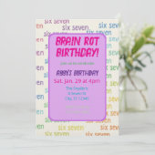 Purple Six Seven Brain Rot Birthday 招待状 (スタンド正面)