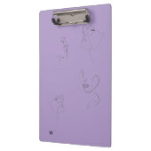 Purple Sketch-Style Notebook – Aesthetic Hardcover クリップボード (左)