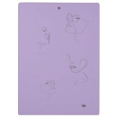 Purple Sketch-Style Notebook – Aesthetic Hardcover クリップボード (裏面)