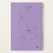 Purple Sketch-Style Notebook – Aesthetic Hardcover ノートブック (裏面)