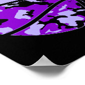 Purple Sketll Camo - Purple Camouflage Sketll  ポスター (角)