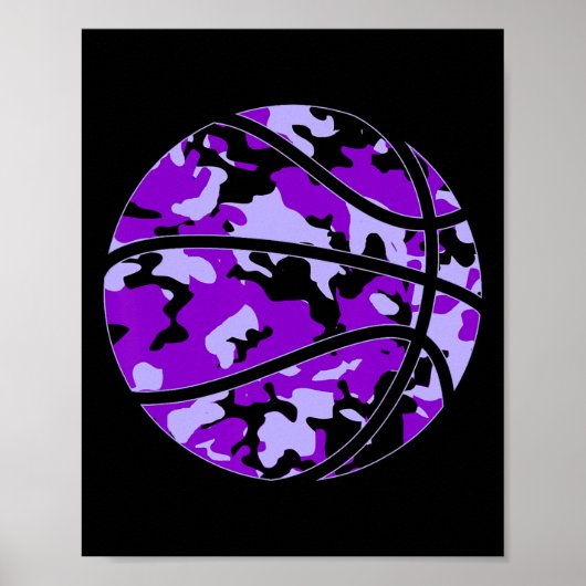 Purple Sketll Camo - Purple Camouflage Sketll  ポスター (正面)