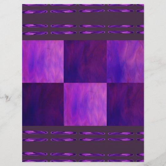 Purple Skies Tiles Bulk Scrapbook Paper Pages チラシ (正面)
