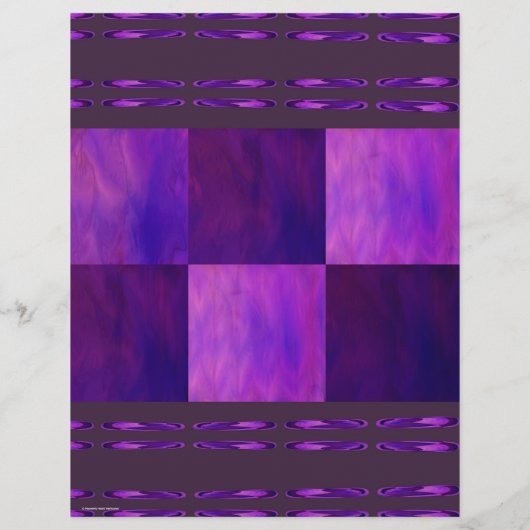 Purple Skies Tiles Scrapbook Paper 2-Sided Page (裏面)