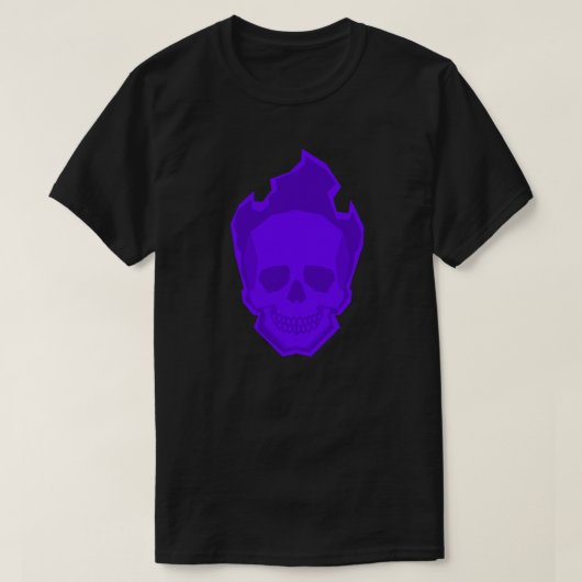 Purple Skull Graphic T-Shirt – Dark Aesthetic Skul Tシャツ (デザイン正面)