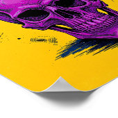 Purple Skull Halloween Poster ポスター (角)