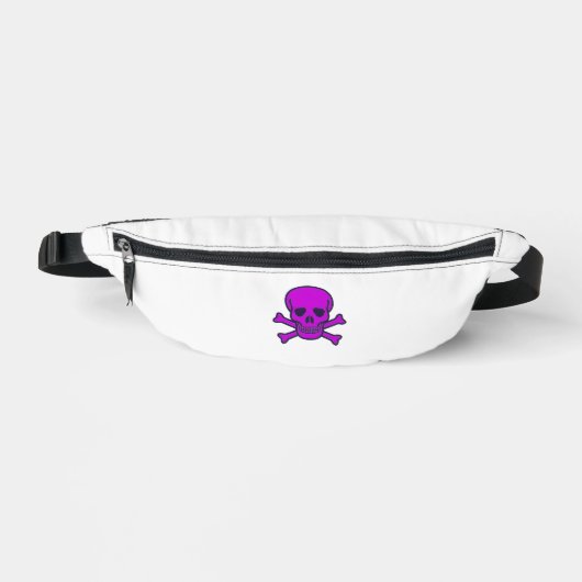 Purple Skull white fanny pack ファニーパック (正面)