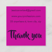 PURPLE SKULLS HALLOWEEN スクエア名刺 (裏面)