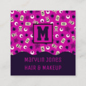 PURPLE SKULLS HALLOWEEN スクエア名刺 (正面)