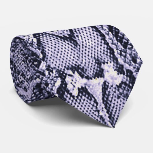 Purple SnakeSkin Animal Print ネクタイ (ロール)