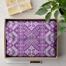 Purple Snowflake & Floral Fair Isle Christmas 薄葉紙