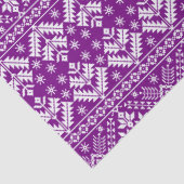 Purple Snowflake & Floral Fair Isle Christmas 薄葉紙 (詳細)
