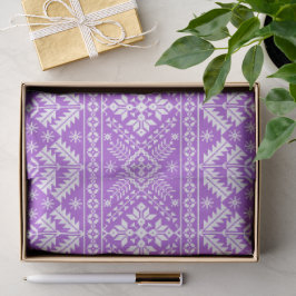Purple Snowflake & Floral Fair Isle Christmas 薄葉紙
