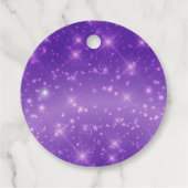 Purple Sparkle卒業生ありがとう卒業パーティー フェイバータグ (裏面)