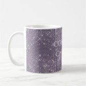 Purple Sparkle Brown Cool Cat Glasses   コーヒーマグカップ (左)