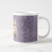 Purple Sparkle Brown Cool Cat Glasses   ジャンボコーヒーマグカップ (右)