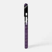 Purple Spiderweb Pattern Custom Name & Skulls iPhone 16ケース (左側面)