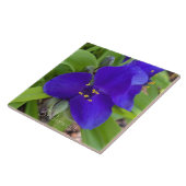 Purple Spiderwort Flower Floral タイル (側面)