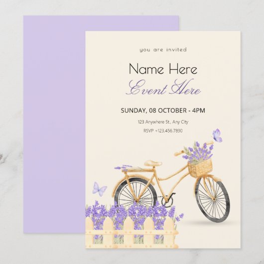 Purple spring  招待状 (正面/裏面)