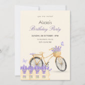 Purple spring birthday 招待状 (正面)