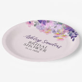 Purple Spring Garden Bridal Shower  ペーパープレート (アングル)